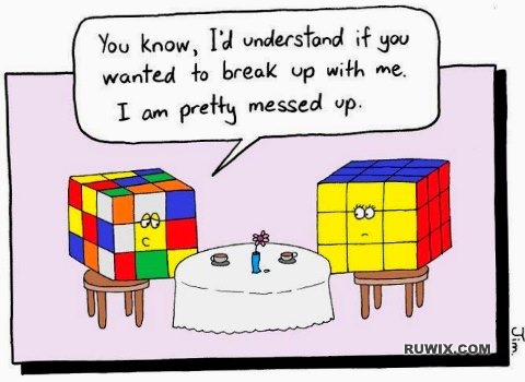 Rubiks cube break up meme